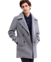 Tommy Hilfiger Mens Classic fit Peacoat Coat 36 S Light Grey Solid