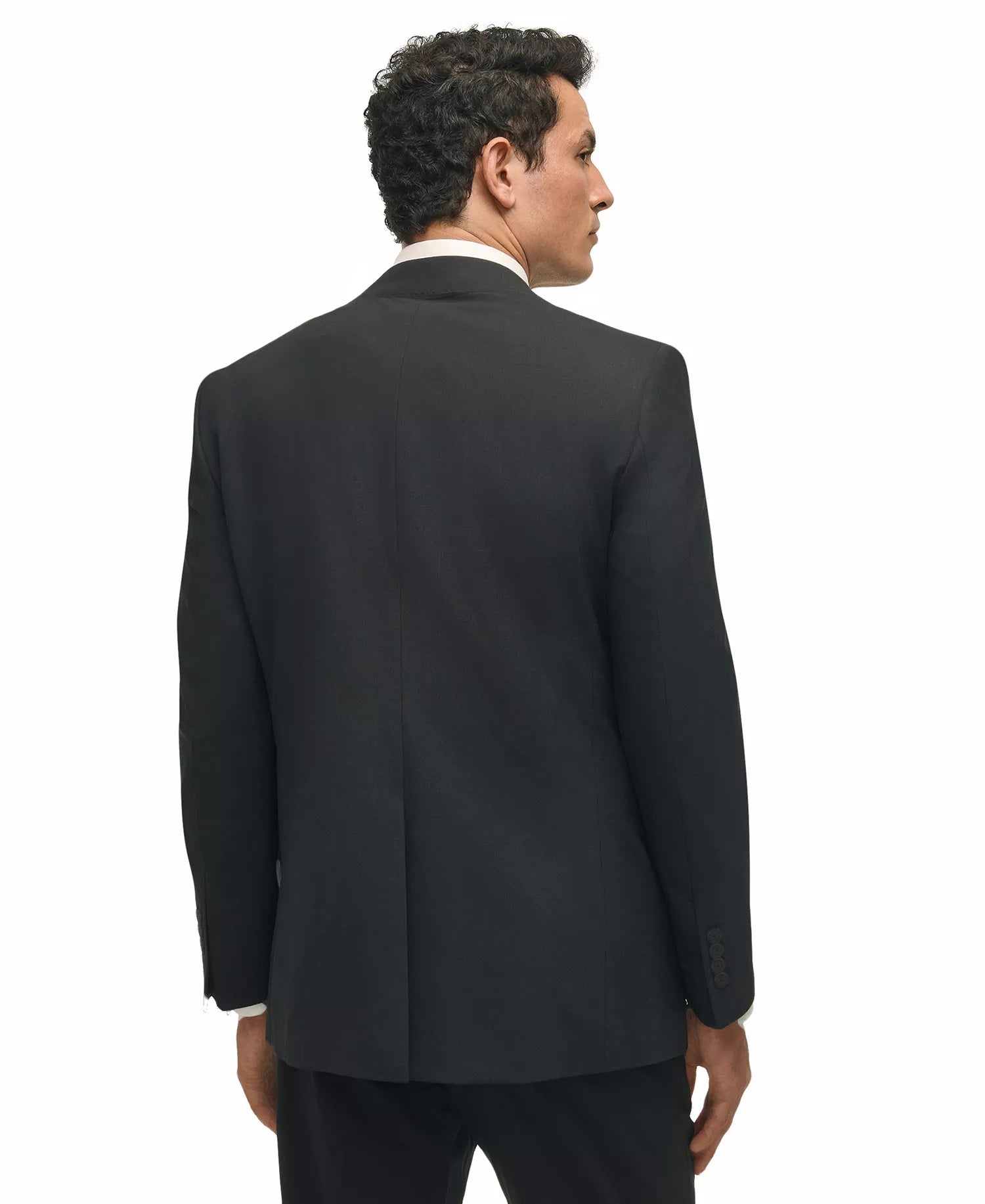 Brooks Brothers Mens Regular fit Suit Jacket Blazer 46 L Black Solid Stretch