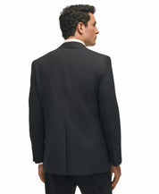 Brooks Brothers Mens Regular fit Suit Jacket Blazer 46 L Black Solid Stretch