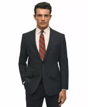 Brooks Brothers Mens Regular fit Suit Jacket Blazer 46 L Black Solid Stretch