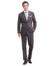 Nautica Mens Modern fit 2 Piece Suit 40 L / 34 Waist Brown Plaid Stretch