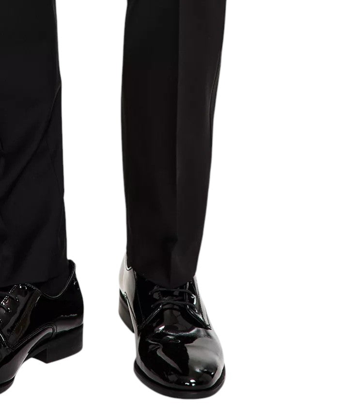Calvin Klein Mens Slim fit Wool Tuxedo Pants 36 / 30 Black Solid