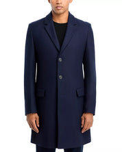 HUGO BOSS Migor Wool & Cashmere Extra Slim Fit Topcoat Overcoat 44R Navy Blue