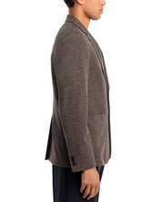 Theory Clinton City Knit Twill Jersey Jacket Blazer 42R Brown