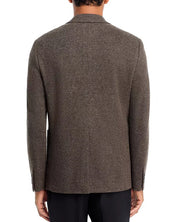 Theory Clinton City Knit Twill Jersey Jacket Blazer 42R Brown