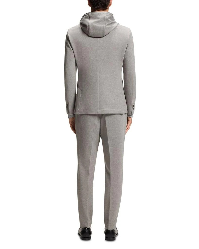 Hugo Boss Men’s Hanry Slim Fit Jersey Sport Coat 38R Silver with Removable Hood