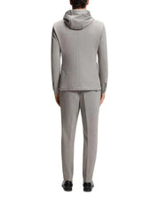 Hugo Boss Men’s Hanry Slim Fit Jersey Sport Coat 38R Silver with Removable Hood