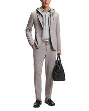 Hugo Boss Men’s Hanry Slim Fit Jersey Sport Coat 38R Silver with Removable Hood