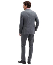 Dkny Mens Modern fit 3 Piece Vested Suit 44 R Pants 37 / 32 Gray Pin Dot
