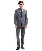Dkny Mens Modern fit 3 Piece Vested Suit 44 R Pants 37 / 32 Gray Pin Dot
