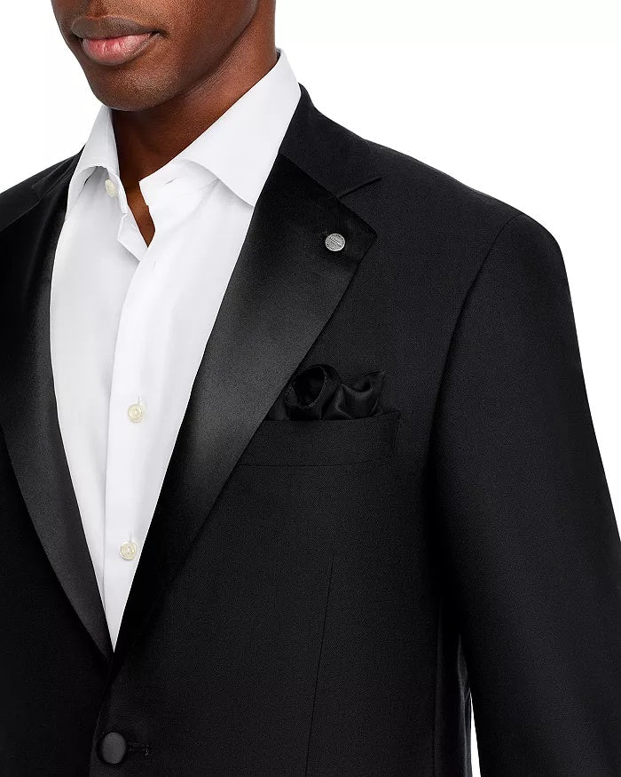 Hart Schaffner Marx Mens Regular fit Wool Tuxedo Jacket Blazer 42 R Black Solid