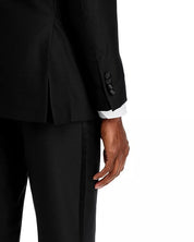 Hart Schaffner Marx Mens Regular fit Wool Tuxedo Jacket Blazer 42 R Black Solid