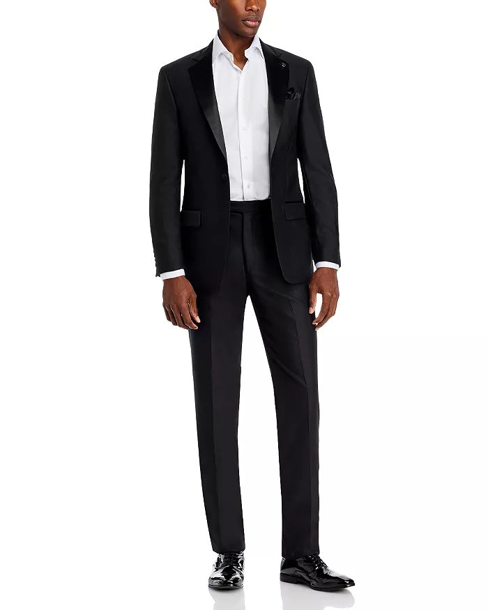Hart Schaffner Marx Mens Regular fit 2 Piece Tuxedo Suit 46 L / 40 Waist Black