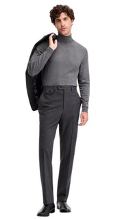 Tayion Collection Mens Classic fit Dress Pants 38 / 30 Grey Black Houndstooth