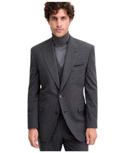 Tayion Collection Mens Classic fit Sport Coat Blazer 48 R Grey Black Houndstooth