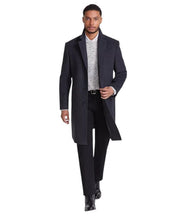 Nautica Men's Barge Classic Fit Wool/Cashmere Overcoat Coat 42 R Charcoal Grey