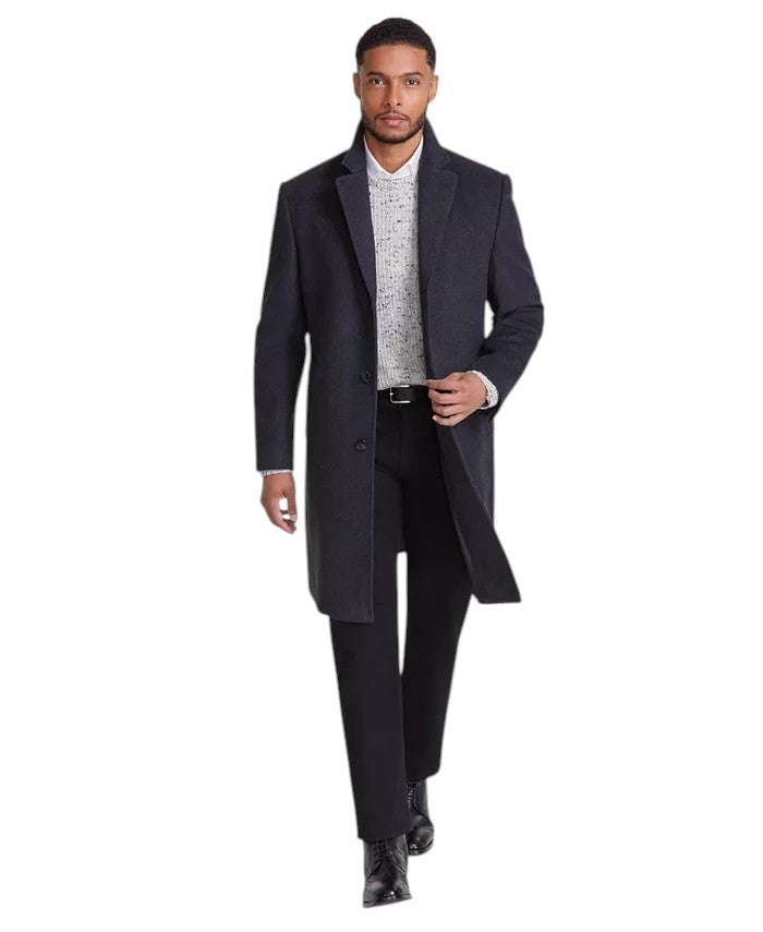 Nautica Men's Barge Classic Fit Wool/Cashmere Overcoat Coat 42 R Charcoal Grey