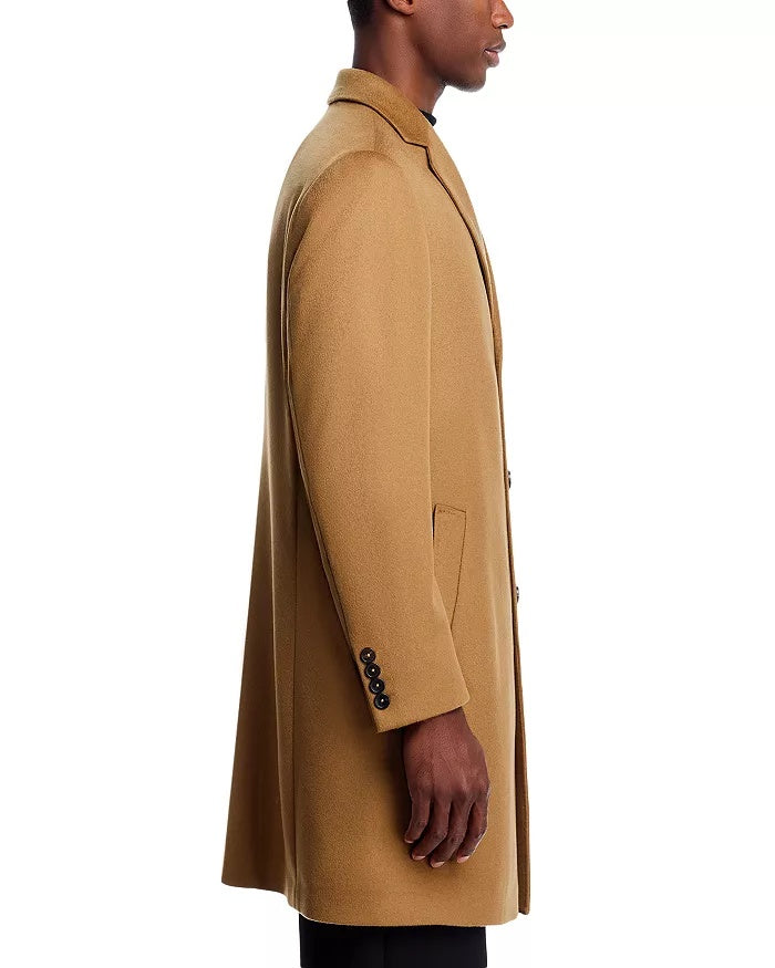 Cardinal Of Canada Mens St. Pierre PURE Cashmere Topcoat Overcoat 40R Camel
