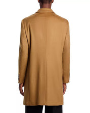 Cardinal Of Canada Mens St. Pierre PURE Cashmere Topcoat Overcoat 40R Camel