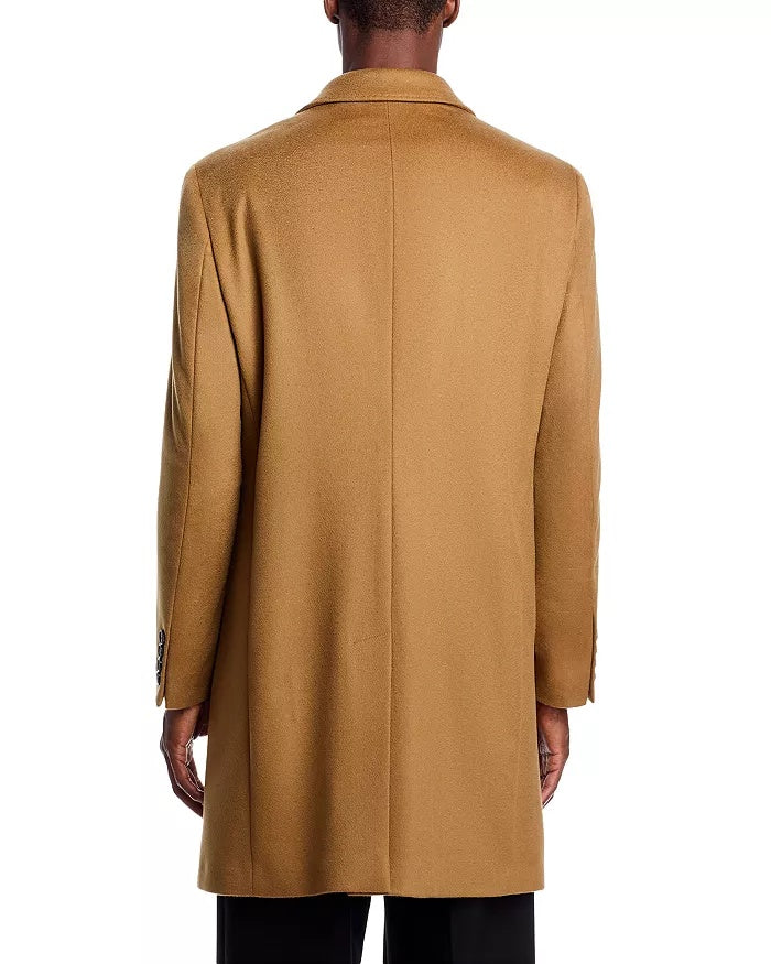 Cardinal Of Canada Mens St. Pierre PURE Cashmere Topcoat Overcoat 40R Camel