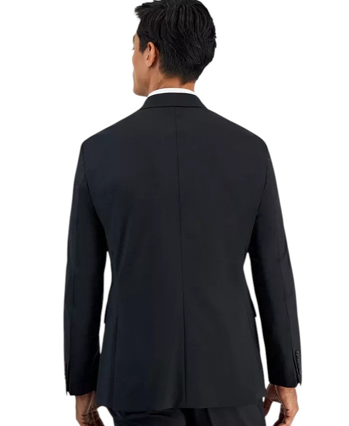 Hugo Boss Mens Modern fit Wool Suit Jacket Blazer 38 S Black Solid Stretch