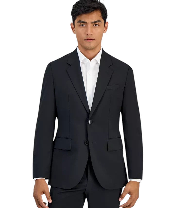 Hugo Boss Mens Modern fit Wool Sport Coat Blazer 36 S Black Solid