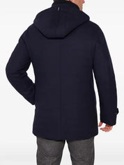 Norwegian Wool Mens City Active Down Parka Coat XL Navy Blue