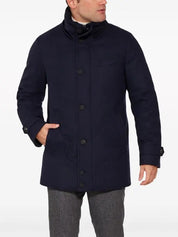 Norwegian Wool Mens City Active Down Parka Coat XL Navy Blue