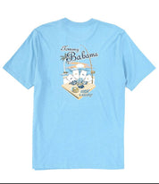TOMMY BAHAMA Men's Fish and Chips Graphic-Print T Shirt XXL Blue