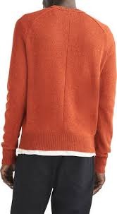 Rag & Bone Mens Harlow Donegal Crewneck Sweater XL Rust Red
