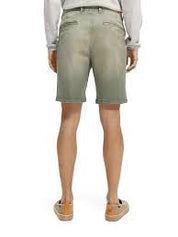 Scotch & Soda De Fave Garment-dyed Twill Shorts Size 36 Grey