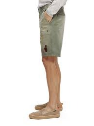 Scotch & Soda De Fave Garment-dyed Twill Shorts Size 36 Grey