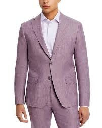 Robert Graham Delave Linen Slim Fit Suit Jacket Sport Coat 48R Purple