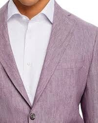 Robert Graham Delave Linen Slim Fit Suit Jacket Sport Coat 44R Purple