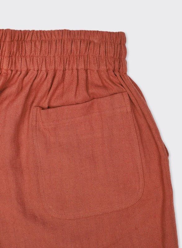 Kardo VIKRAM Drawstring Elastic Waist Over Sized Trousers Pants XXL Burnt Orange
