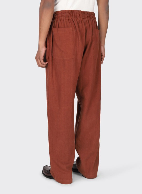Kardo VIKRAM Drawstring Elastic Waist Over Sized Trousers Pants XXL Burnt Orange