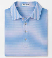 Peter Millar Mens Chatman Performance Polo Shirt Medium Blue Summer Comfort