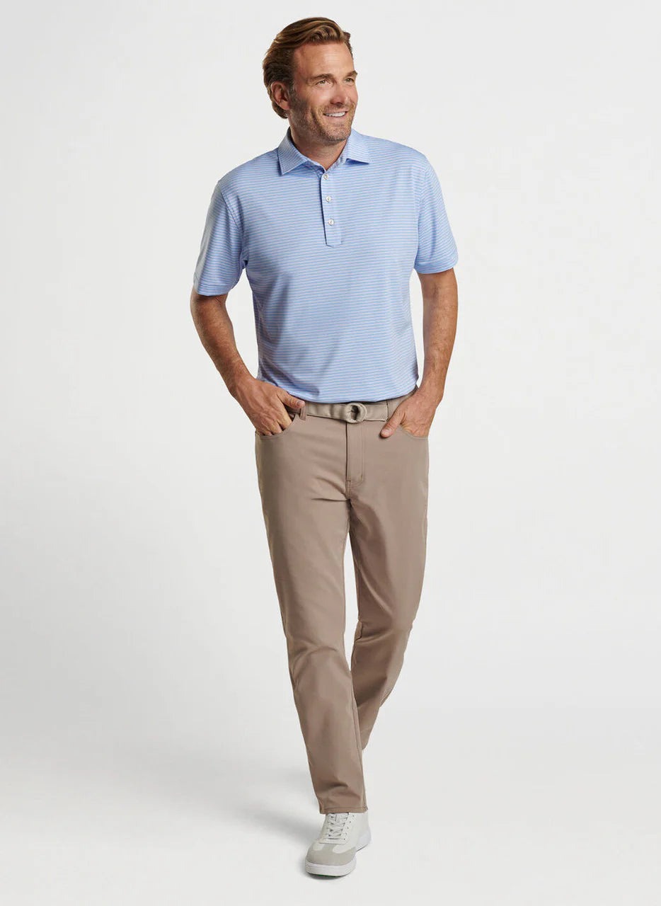 Peter Millar Mens Chatman Performance Polo Shirt Medium Blue Summer Comfort