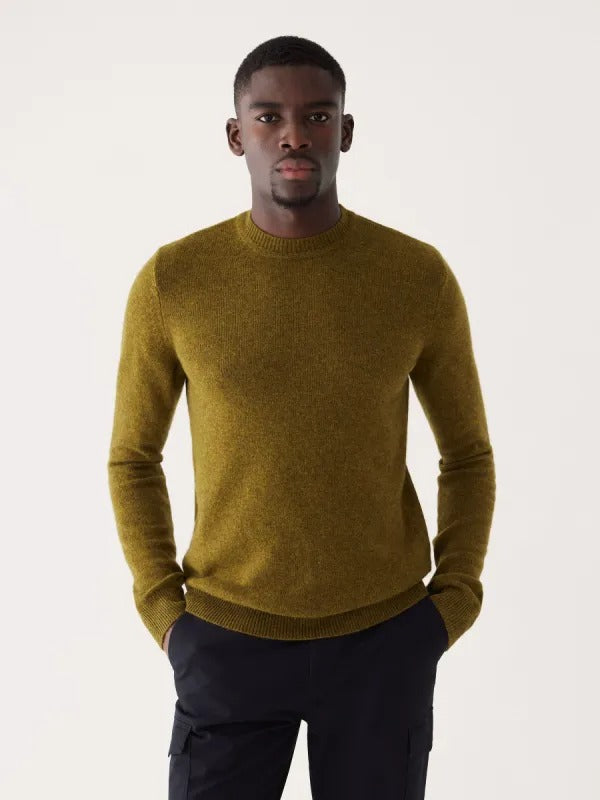 Frank & Oak The Yak Wool Crewneck Sweater XXL 2XL Green