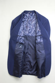 Nautica Mens Modern fit 2 Piece Suit 46 R / 40 Waist Blue Solid Stretch