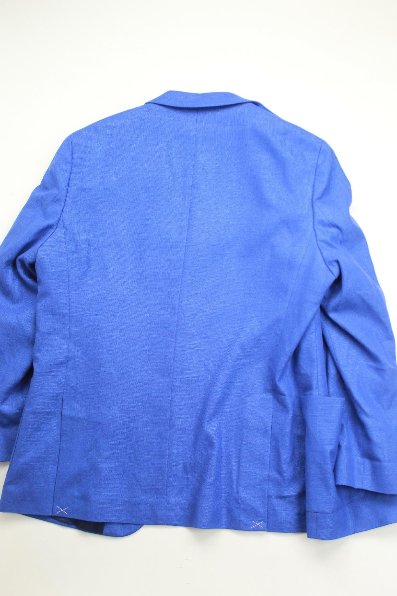 Nautica Men's Sport Coat 36S Bright Blue Modern-Fit Active Stretch Solid