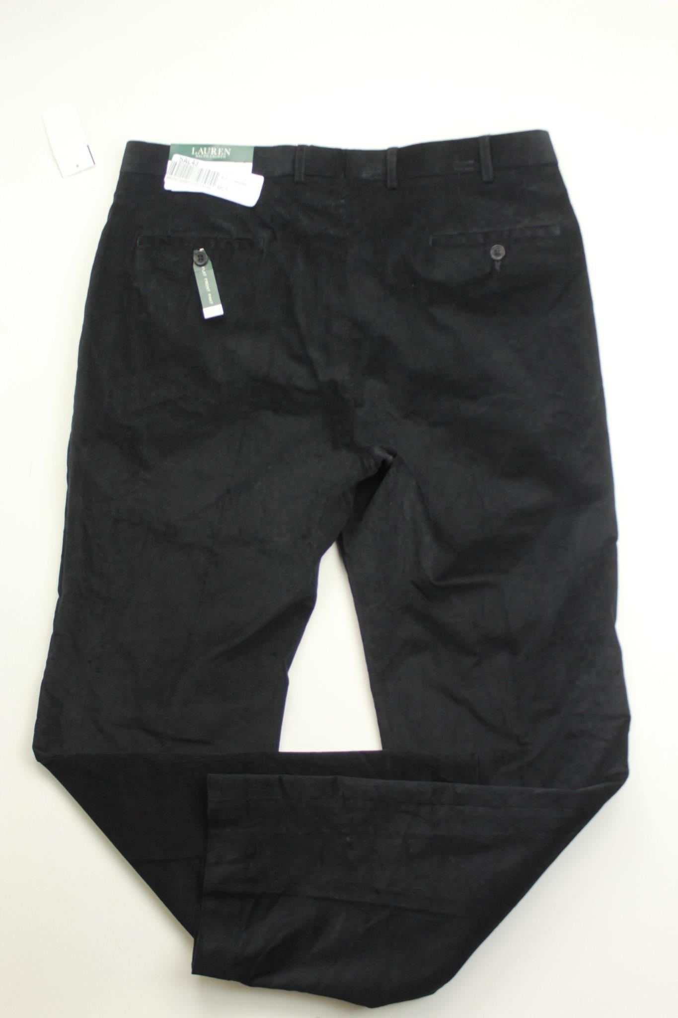 Lauren Ralph Lauren Mens Stretch Cord Black Pants 32x30