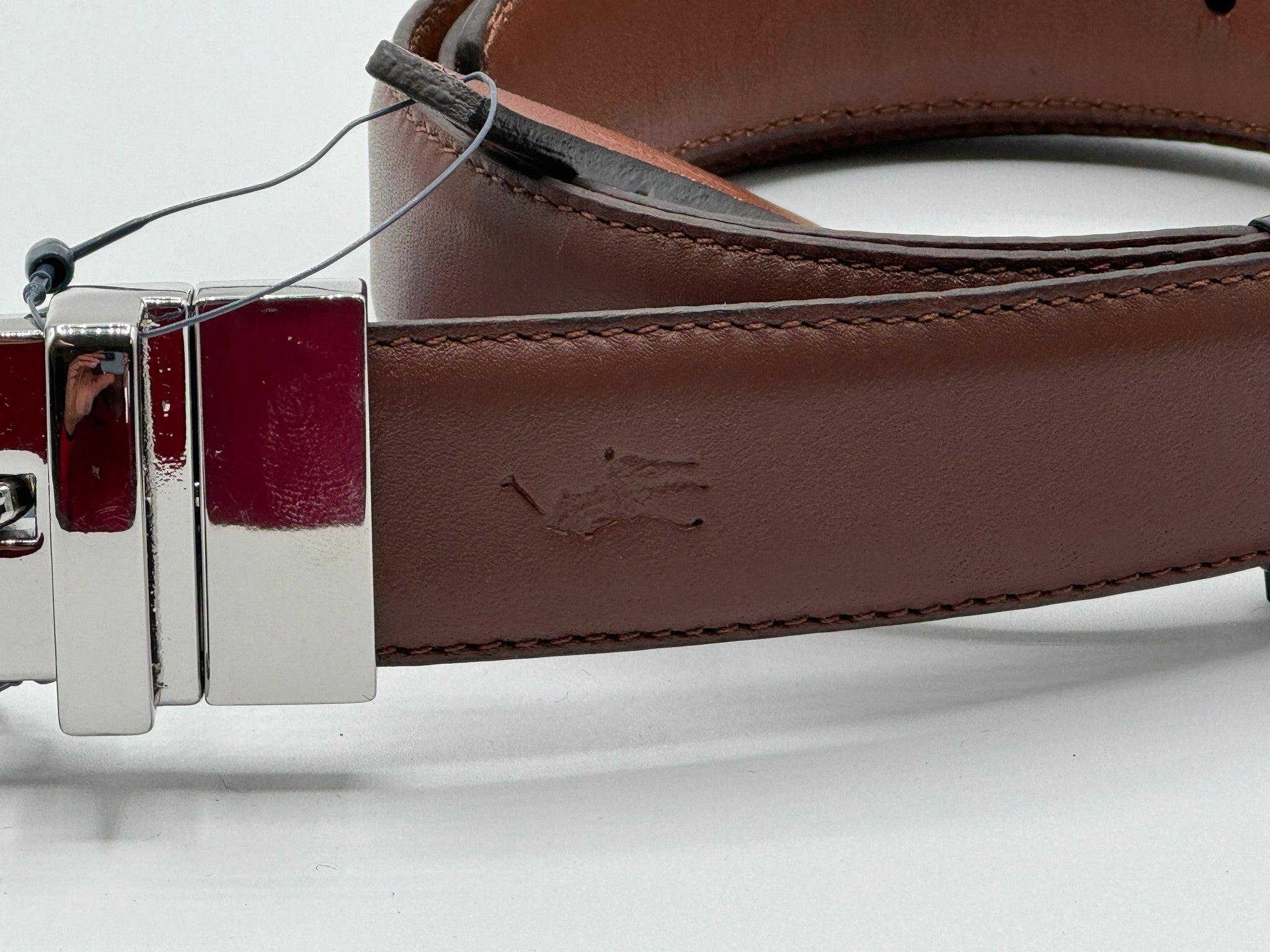Polo Ralph Lauren Mens Reversible Leather Belt Size 32 Cognac / Brown