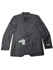 Canali Mens Regular fit Siena Suit Jacket Blazer 42 L Charcoal Grey Solid Wool