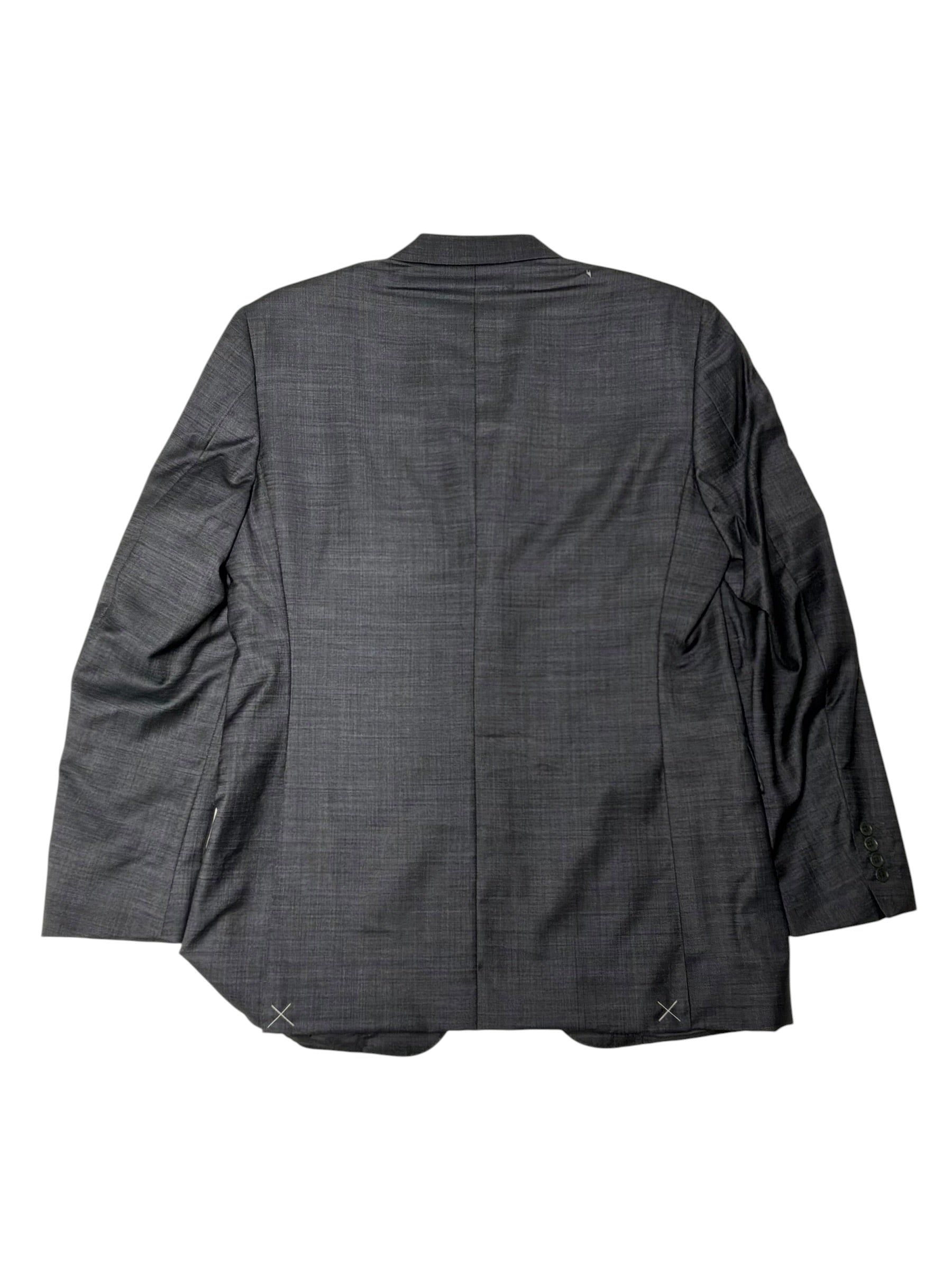 Canali Mens Regular fit Siena Suit Jacket Blazer 42 L Charcoal Grey Solid Wool