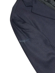 Canali Mens Kei Regular fit Suit Jacket Blazer 42 S Navy Blue Striped Wool