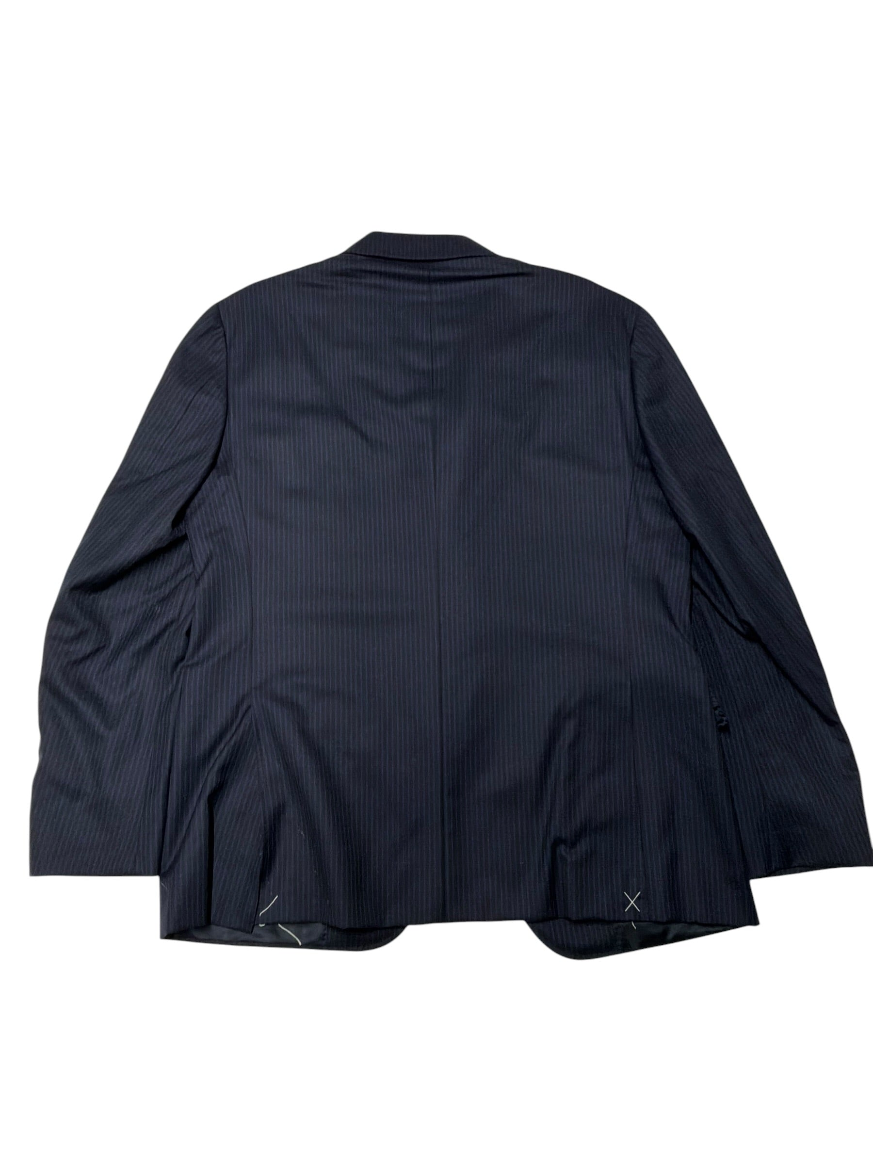 Canali Mens Kei Regular fit Suit Jacket Blazer 42 S Navy Blue Striped Wool