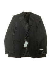 Canali Mens Regular fit Tuxedo Jacket Blazer 40 R Black Solid