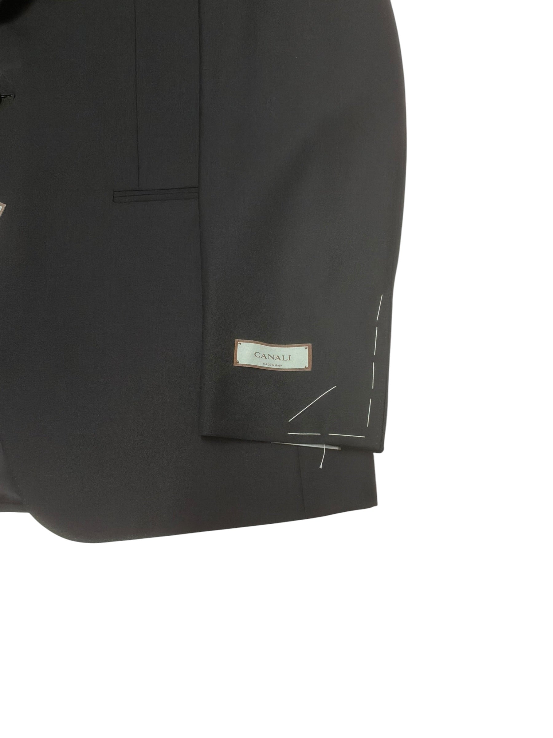 Canali Mens Regular fit Tuxedo Jacket Blazer 40 R Black Solid