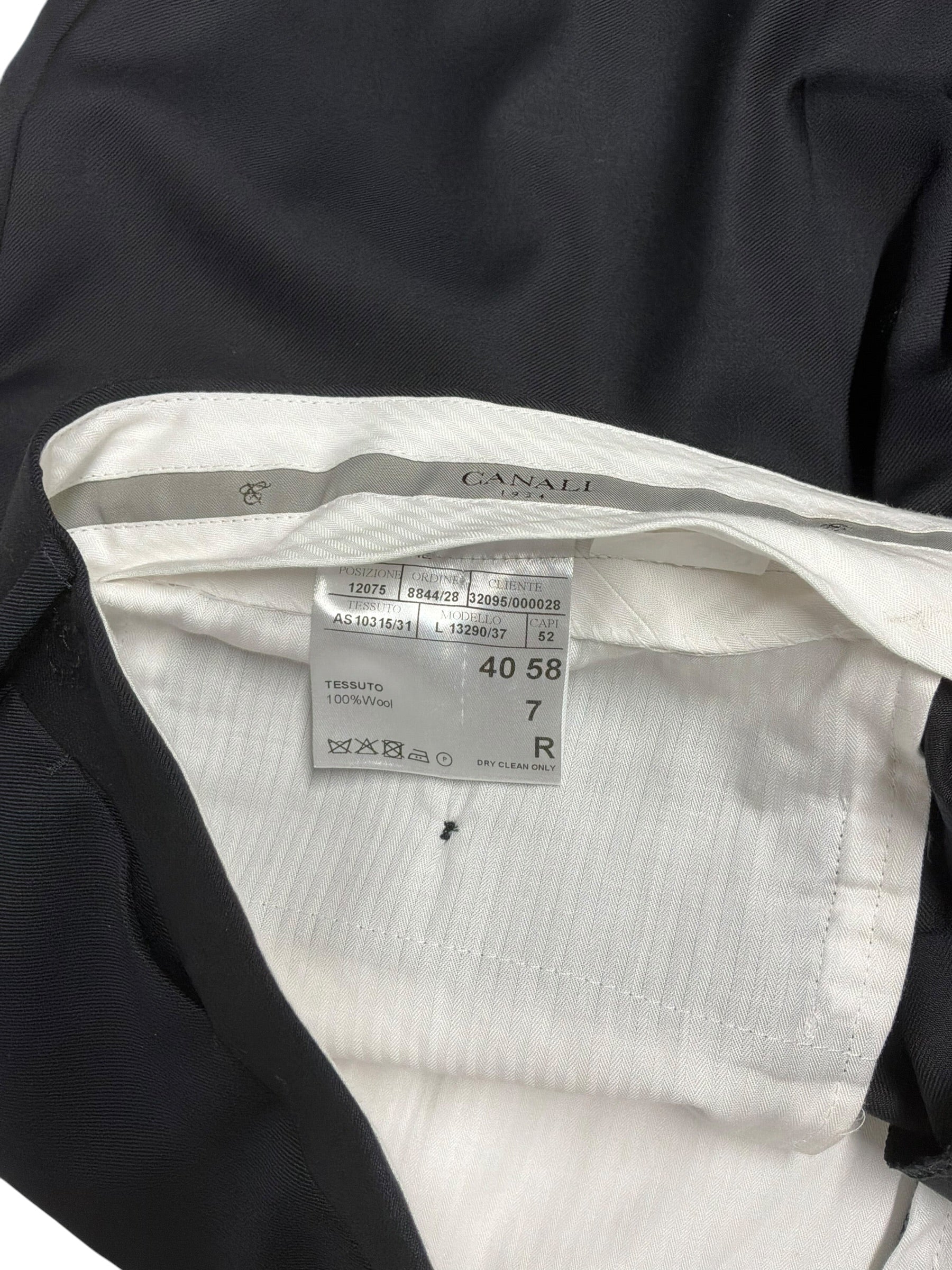 Canali Mens Regular fit Siena Dress Suit Pants Size 40 Navy Blue Wool